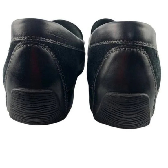 Mephisto black leather arch support wedge loafers, walking shoe. Lovell comfort - Picture 3 of 7